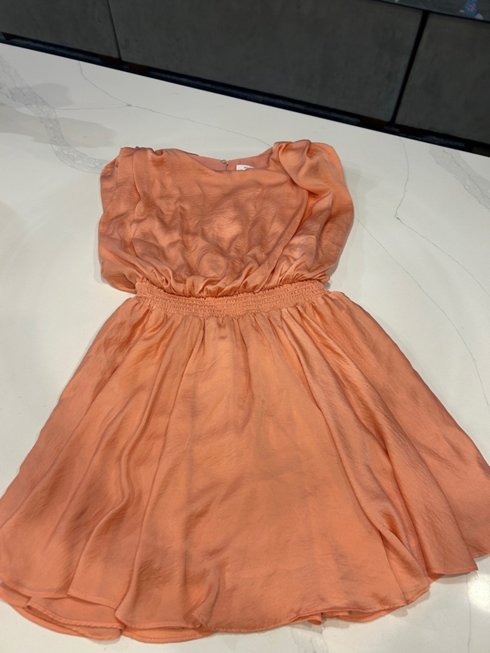 Mustard Seed Peach Sleeveless polyester & rayon dress Casual Dress NWOT size med